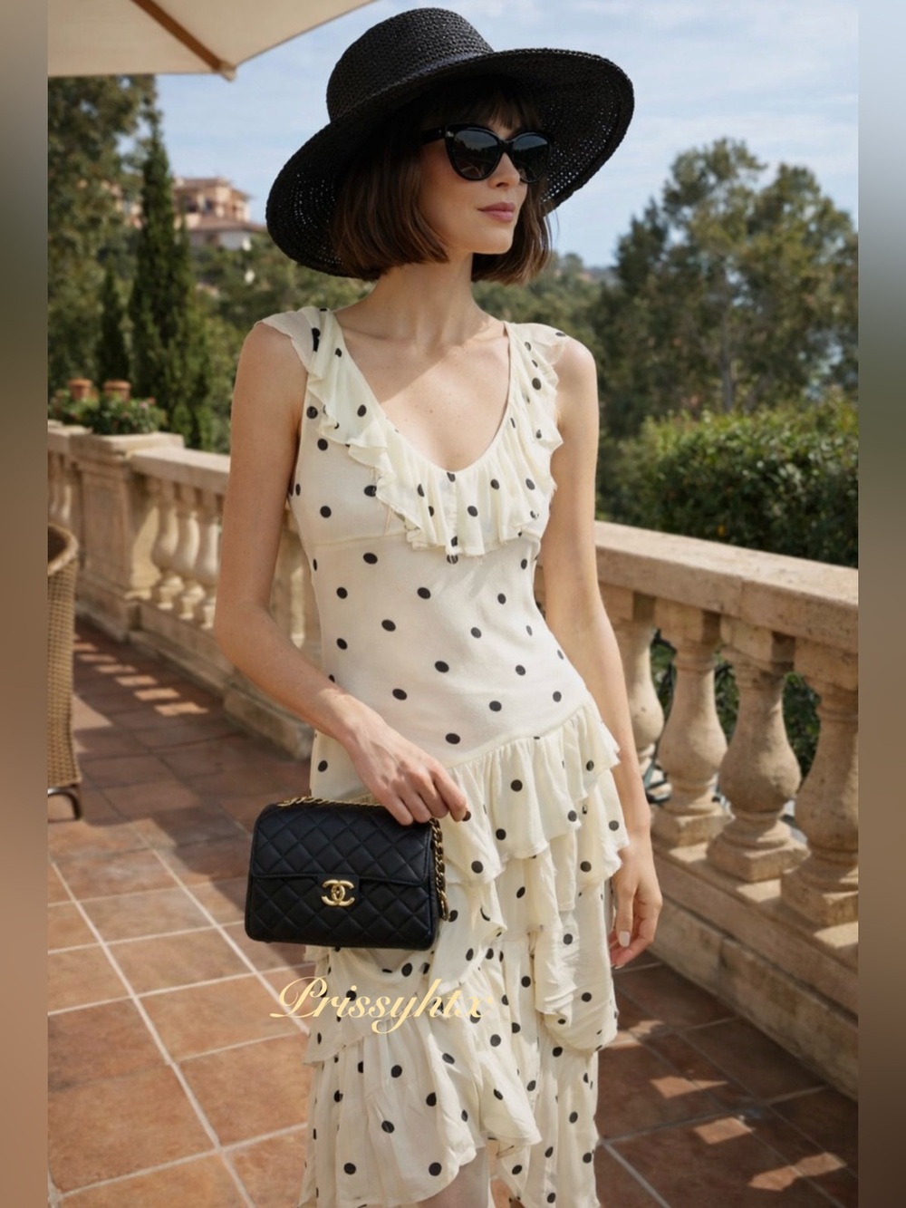 ZARA ASYMMETRICAL POLKA DOT DRESS